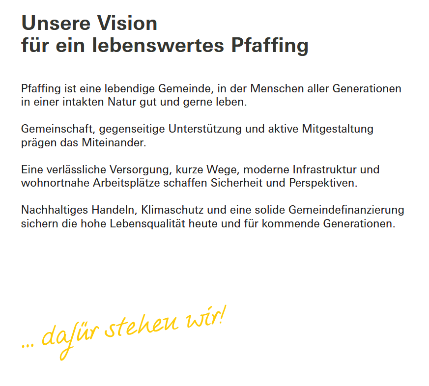 UBG Wahlprogramm 2026